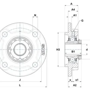 Zespół z oprawą żeliwną UKFC.209 SNR Szybka dostawa